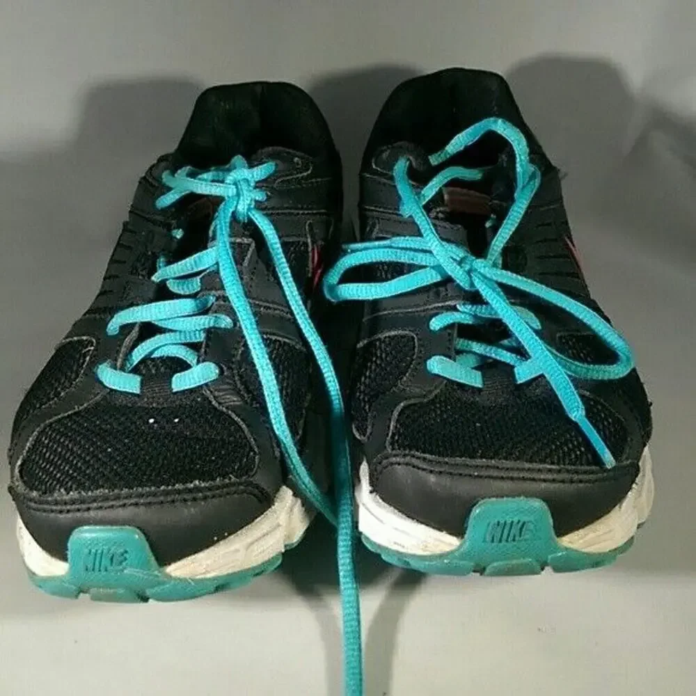 Nike Downshifter 5 Running Shoes Black & Aqua - 537571-012 - Size 6